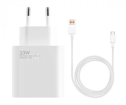 travel charger XIAOMI 33W + cable USB Type-Α to USB Type-C