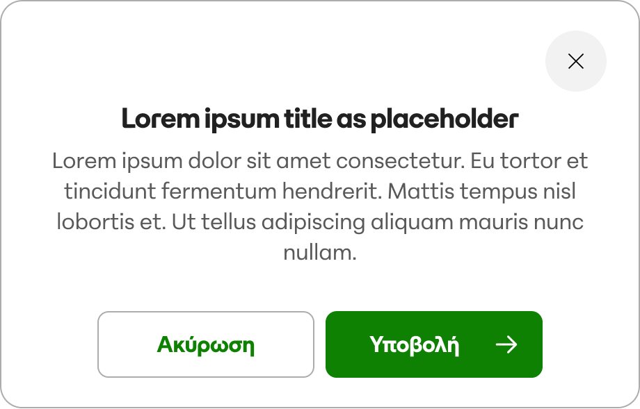 modal Info center align