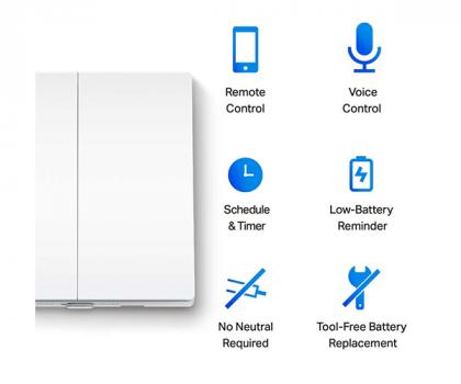 TP-LINK Tapo S220 Smart Light Switch 2 Gang 