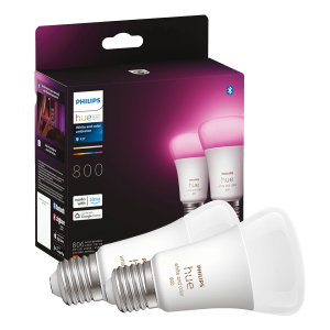 PHILIPS Hue White & Color Ambiance Έξυπνος Λαμπτήρας E27 A60 6.5W (2 Τεμάχια)
