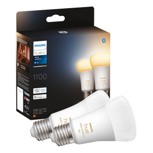 PHILIPS Hue White Ambiance Έξυπνος Λαμπτήρας 8W A60 E27 (2 Τεμάχια)