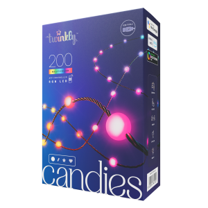 Έξυπνα Λαμπάκια TWINKLY Candies Pearls 100 LED με Πράσινο Καλώδιο 8mm