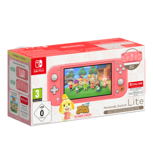 Nintendo Switch Lite Animal Crossing: New Horizons Isabelle Aloha Edition Κοραλί + Συνδρομή 12 μηνών Nintendo Switch Online