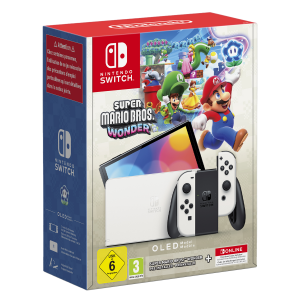 Nintendo Switch OLED (White Joy-Con) + Game Super Mario Bros Wonder + Συνδρομή 12 μηνών Nintendo Switch Online