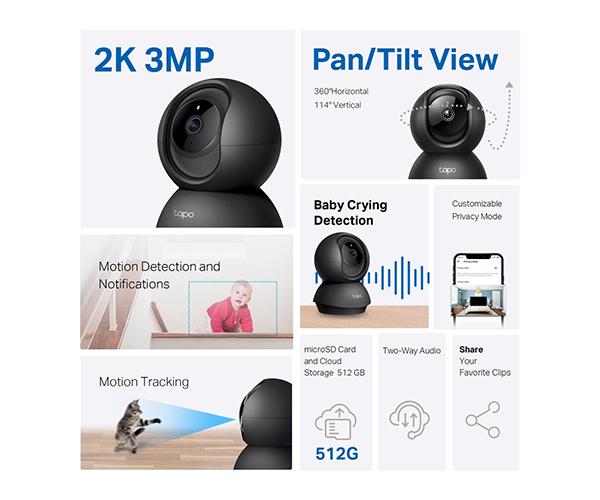 Tp-Link Tapo C211 Wi-Fi Εσωτερική Κάμερα microsd 512