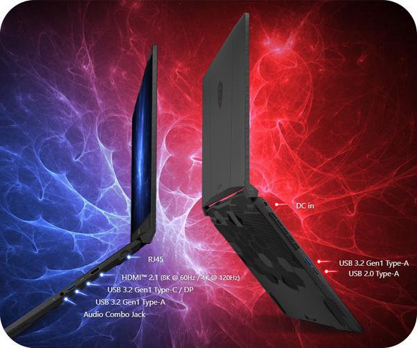 MSI Katana A17 AI laptop θύρες
