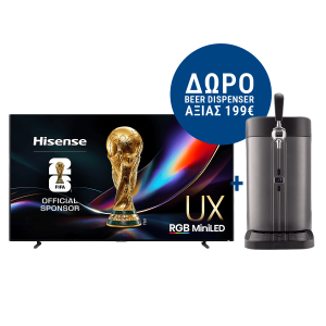 HISENSE 116UXQ 116'' Mini LED 4K Vidaa TV Τηλεόραση Black