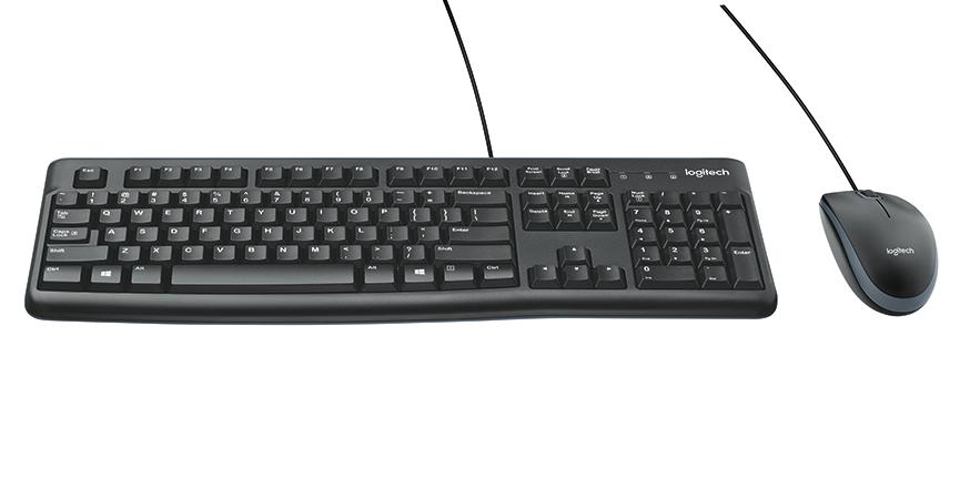 LOGITECH set desktop ensirmato plhktrologio kai pontiki MK120