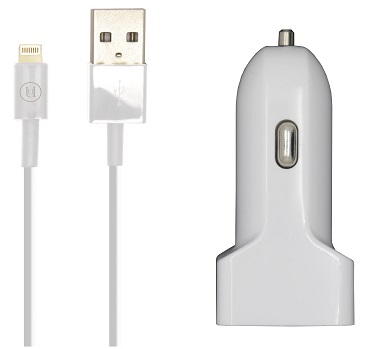 Uunique Dual USB car charger Sync & Charge Cable