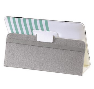 Hama "Stripes" Portfolio for Tablets up to 25.6 cm (10.1"), white/turquoise