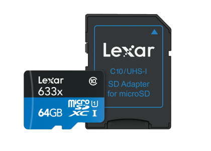 ΚΑΡ.ΜΝ.LEXAR MICRO SD 64GB 633X 95MB/s