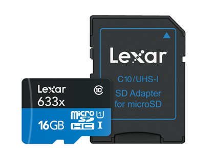 ΚΑΡ.ΜΝ.LEXAR MICRO SD 16GB 633X 95MB/s