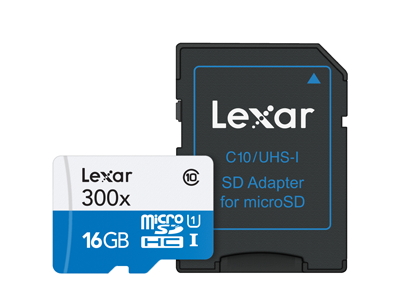 ΚΑΡ.ΜΝ.LEXAR MICRO SD 16GB 300X 45MB/s