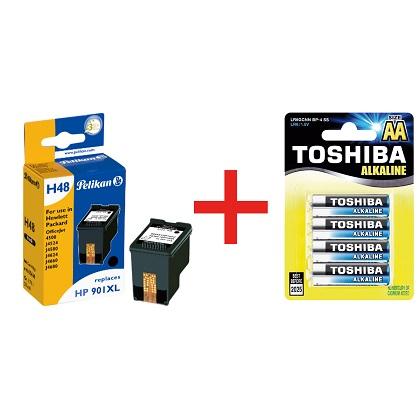PELIKAN ink H48 mayro +  TOSHIBA alkaline batteries LR06 AA