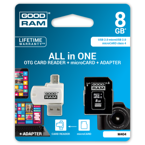 GOODRAM M1A4 All in One card reader-κάρτα μνήμης 8GB-αντάπτορας