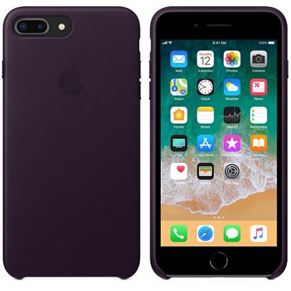 iPhone7_8 Plus Leather Case Mov_Dark Aubergine