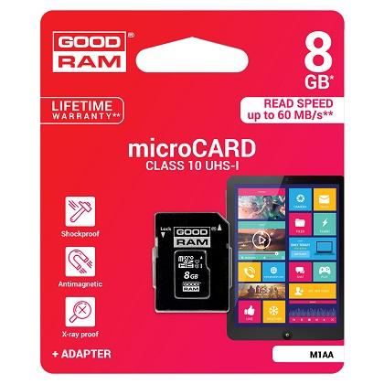 GOODRAM Micro SD Class 10 UHS-I 8GB