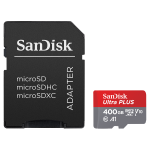 SANDISK κάρτα μνήμης Ultra Plus microSDXC 400GB με αντάπτορα