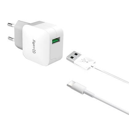 CELLY charger 2.4Α USB Type C cable