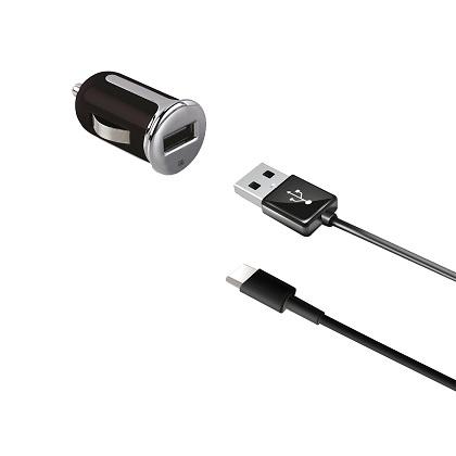 CELLY car charger 2.4A USB type-C cable