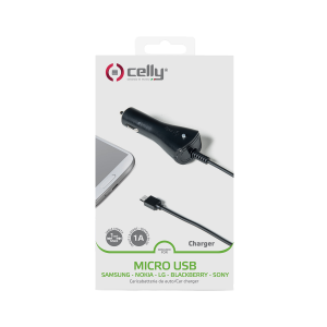 CELLY φορτιστής αυτοκινήτου 1Α Micro USB