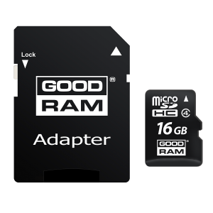 GOODRAM κάρτα μνήμης Micro SD Class 4 16GB με αντάπτορα