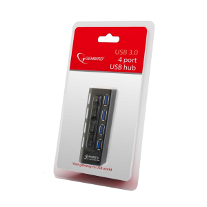 GEMBIRD USB 3.0 4-port hub με διακόπτες
