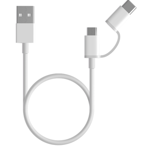 XIAOMI καλώδιο Mi 2 σε 1 Micro USB σε Type C 1 μέτρο