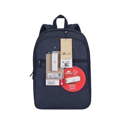 RIVACASE backpack Laptop 15.6 bundle Powerbank