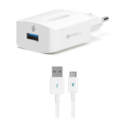 TTEC fortisths taksidiou me Qualcomm Quick Charge 3.0 + kalwdio Type-C leyko