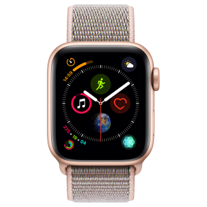 APPLE Watch Series 4 GPS 40mm Gold Aluminium με Sport Loop Ροζ-Χρυσαφί