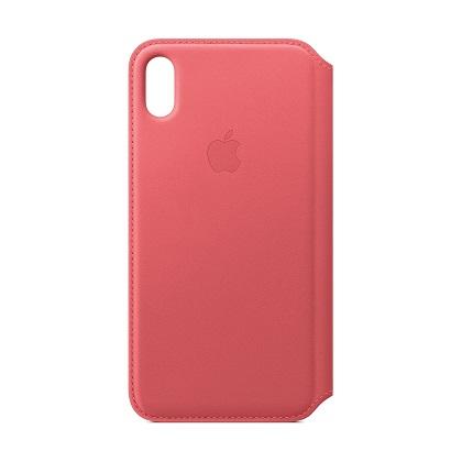 APPLE dermatini thiki Folio iPhone Xs Max roz