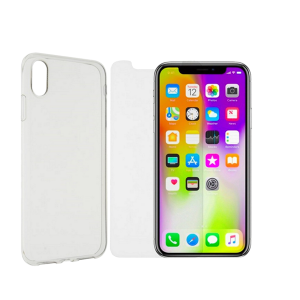 Διάφανη θήκη + γυαλί προστασίας οθόνης COSY iPhone Xs Max