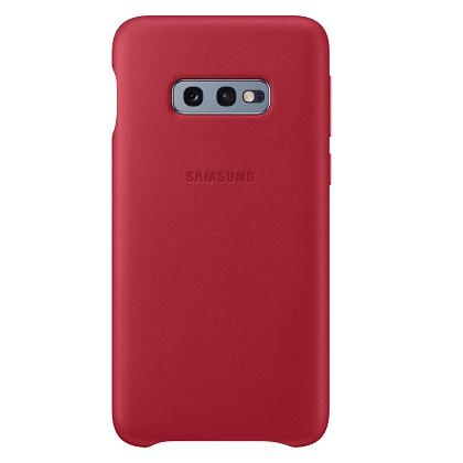 dermatini thiki SAMSUNG Galaxy S10e kokkinh