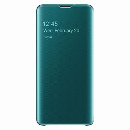 Clear View Standing Cover SAMSUNG Galaxy S10 prasini