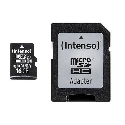 INTENSO karta mnimis Micro SD UHS-I Professional 16GB me antaptora