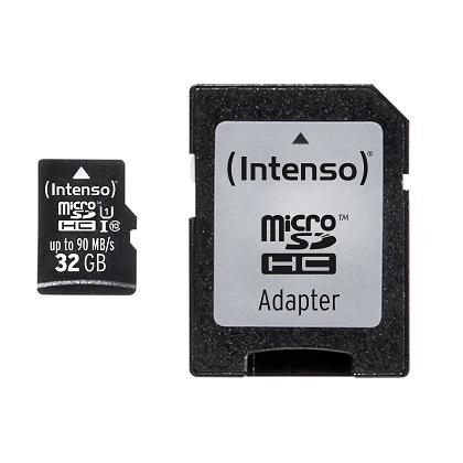 INTENSO karta mnimis Micro SD UHS-I Professional 32GB me antaptora