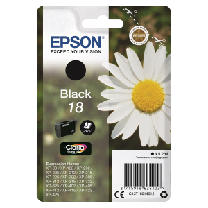 EPSON μελάνι 18 Claria Premium Daisy Μαύρο