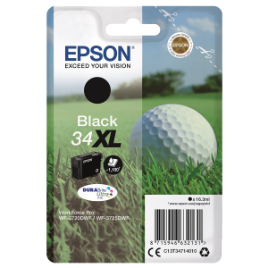 EPSON μελάνι 34XL DURABrite Ultra Golf Ball Μαύρο