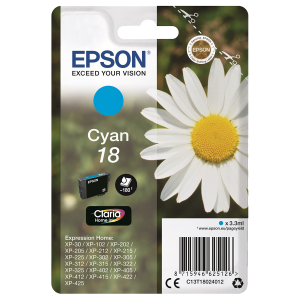 EPSON μελάνι 18 Claria Premium Daisy Κυανό