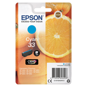 EPSON μελάνι 33 Claria Premium Κυανό