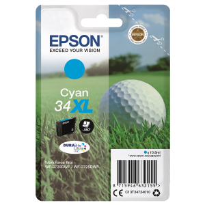 EPSON μελάνι 34XL DURABrite Ultra Golf Ball Κυανό