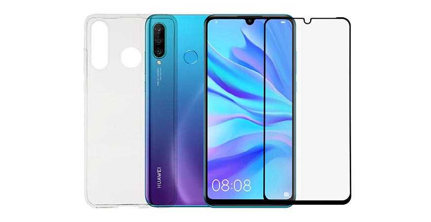 diafani thiki + gyali prostasias me othoni COSY gia to HUAWEI P30 Lite