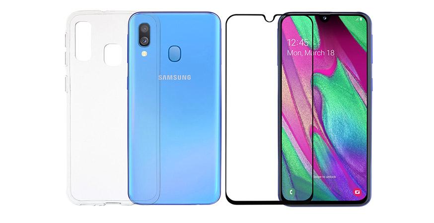 diafani thiki + gyali prostasias othonis me plaisio COSY gia to SAMSUNG Galaxy A40