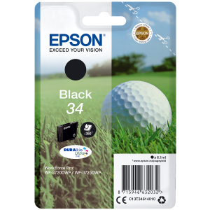 EPSON μελάνι 34 DURABrite Ultra Golf Ball Μαύρο