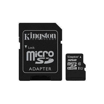 KINGSTON Canvas Select Micro SDHC Class 10 32GB with adapter