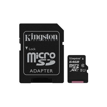 KINGSTON Canvas Select Micro SDHC Class 10 64GB with adapter