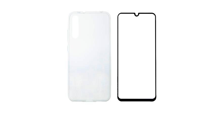 tpu case + screen glass with frame COSY for XIAOMI Mi A3
