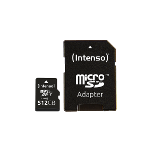 INTENSO κάρτα μνήμης Micro SDXC UHS-I Premium 512GB με αντάπτορα