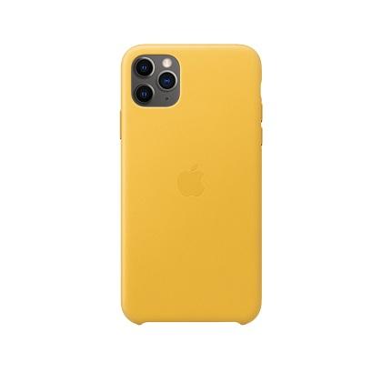 leather case APPLE iPhone 11 Pro Max yellow